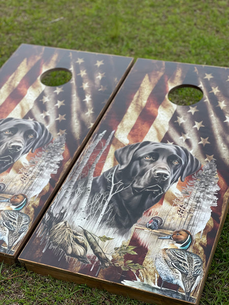 Hunting Dog Cornhole Set With Bean Bags