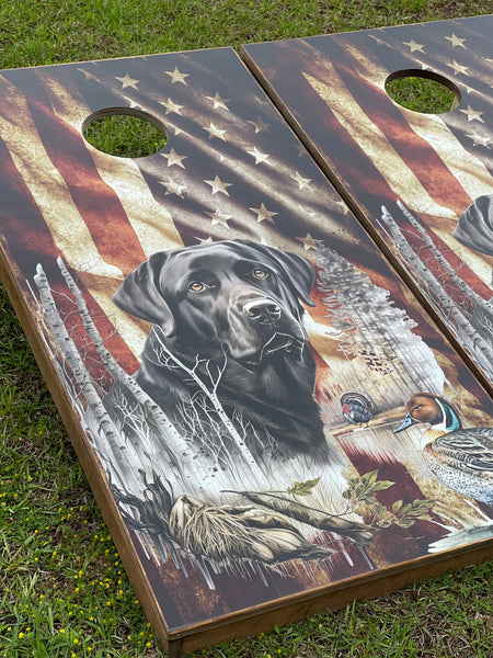 Hunting Dog Cornhole Set With Bean Bags
