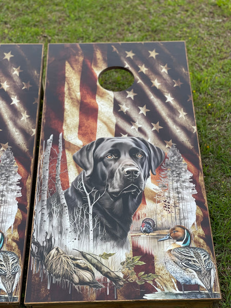 Hunting Dog Cornhole Set With Bean Bags
