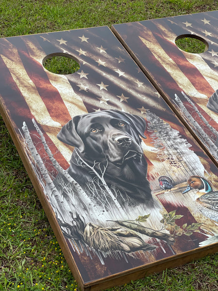 Hunting Dog Cornhole Set With Bean Bags