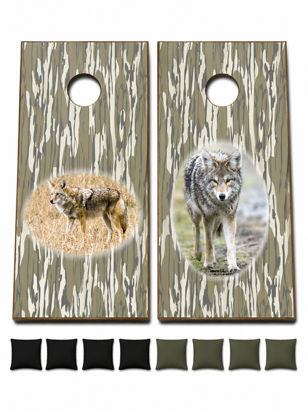 Coyote Bottomland Camo Cornhole Set With Bean Bags