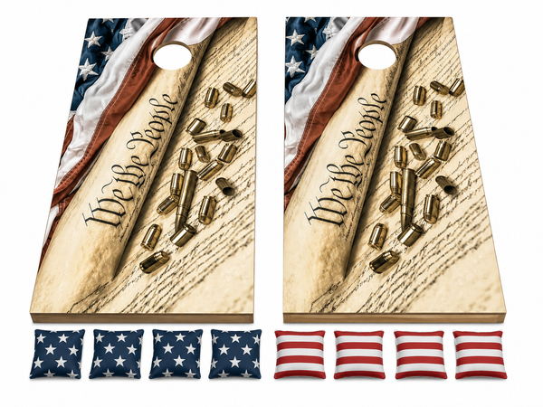 ‘We The People’ Cornhole Set With Bean Bags