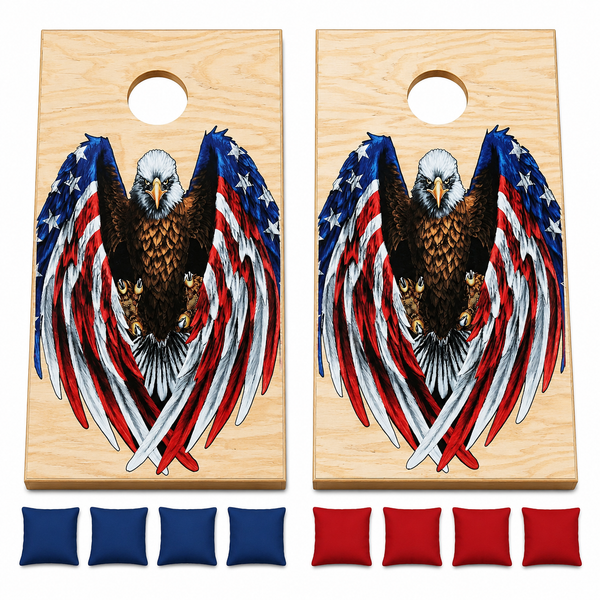 USA Eagle Cornhole Set With Bean Bags