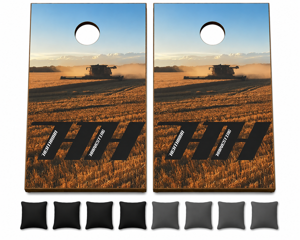 Custom Farm Design Cornhole Set With Bean Bags