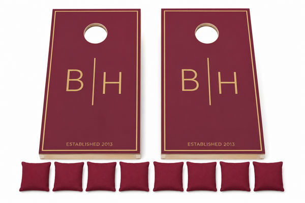 Wedding Guestbook Cornhole Set With Bean Bags
