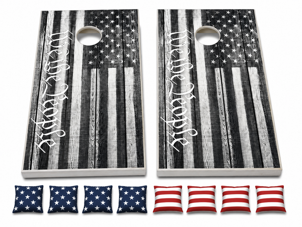 ‘We The People’ Flag Cornhole Set With Bean Bags