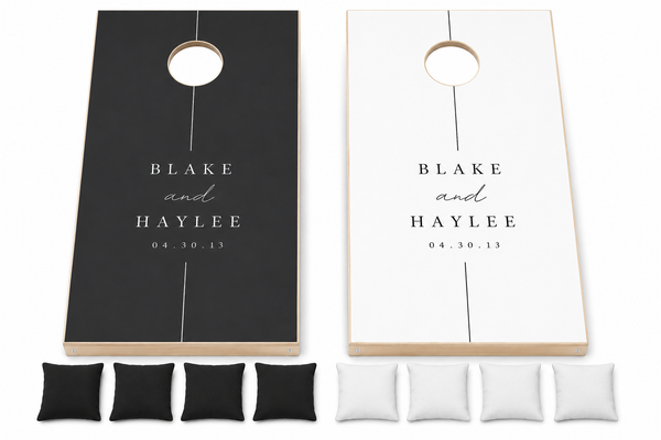 Wedding Guestbook Cornhole Set With Bean Bags