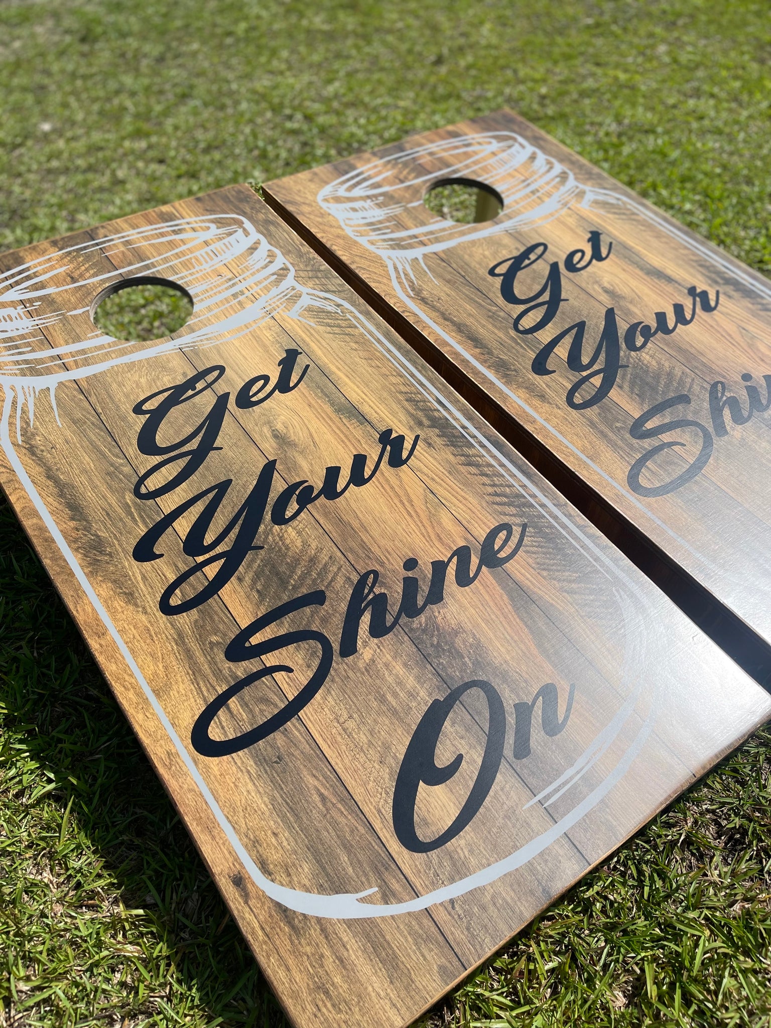 Get Your Shine On Cornhole Set With Bean Bags