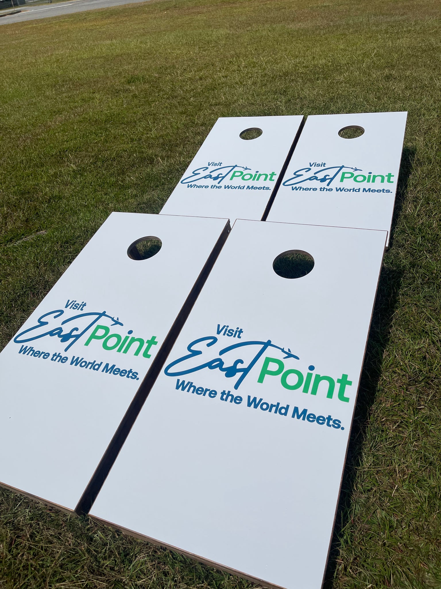Business Logo Cornhole Set With Bean Bags