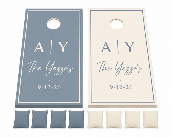 Wedding Guestbook Cornhole Set With Bean Bags