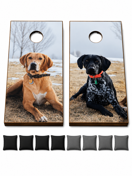 Custom Photo Cornhole Set With Bean Bags