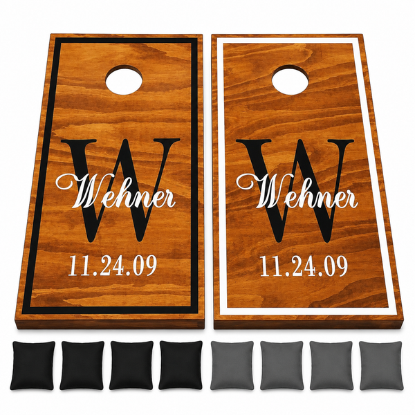 Wedding Cornhole Set With Bean Bags