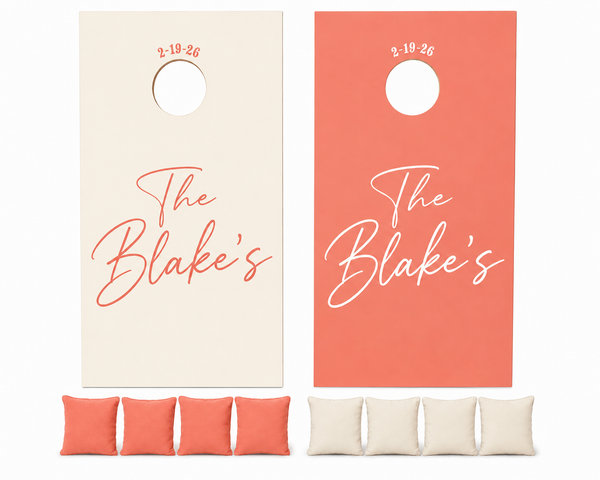 Wedding Guestbook Cornhole Set With Bean Bags