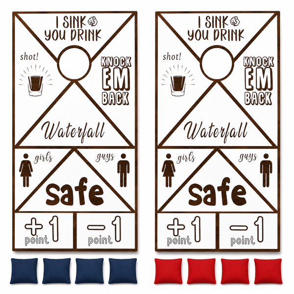 Waterfall Drinking Cornhole Set