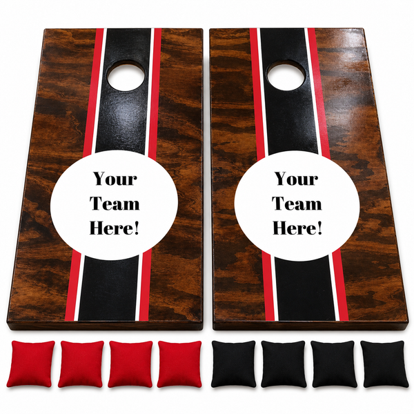 Your Team Striped Cornhole Set