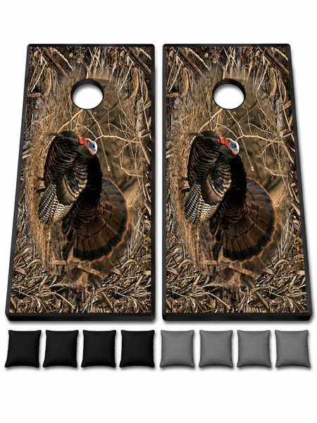 Turkey Hunting Cornhole Set With Bean Bags