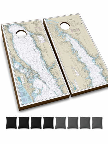 Custom Map Cornhole Set With Bean Bags