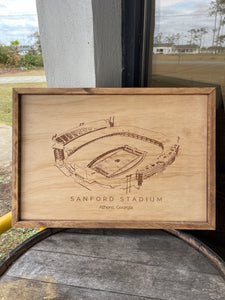 Framed Custom Engraved Stadium