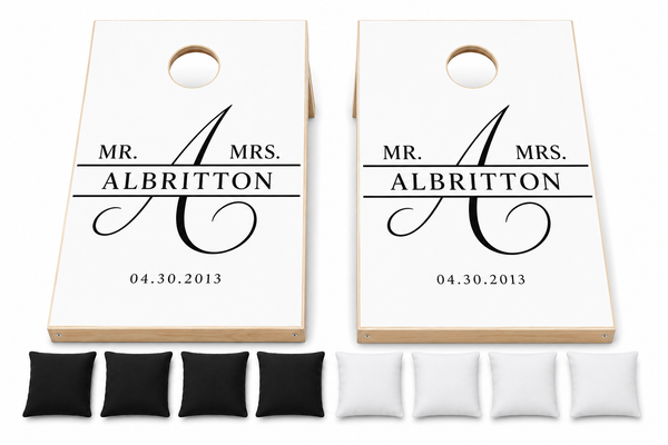 Wedding Guestbook Cornhole Set With Bean Bags