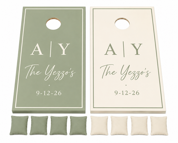Wedding Guestbook Cornhole Set With Bean Bags