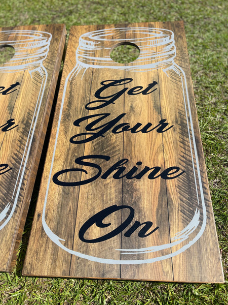 Get Your Shine On Cornhole Set With Bean Bags