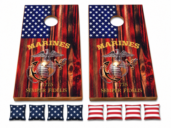 USMC Cornhole Set With Bean Bags