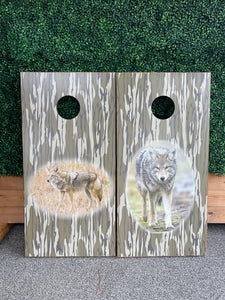 Coyote Bottomland Camo Cornhole Set With Bean Bags