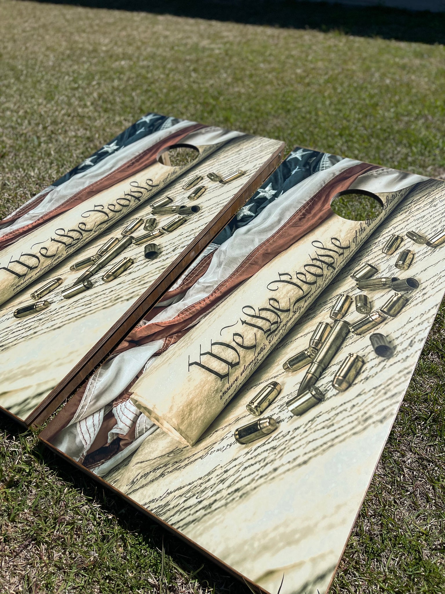 ‘We The People’ Cornhole Set With Bean Bags