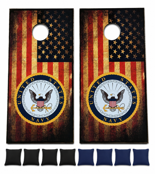 US Navy Cornhole Set With Bean Bags