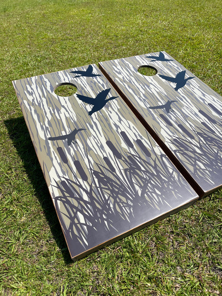 Bottomland Duck Hunting Cornhole Set With Bean Bags