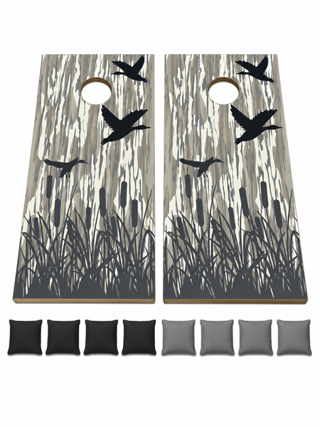 Bottomland Duck Hunting Cornhole Set With Bean Bags