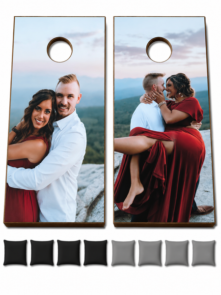 Custom Photo Cornhole Set With Bean Bags