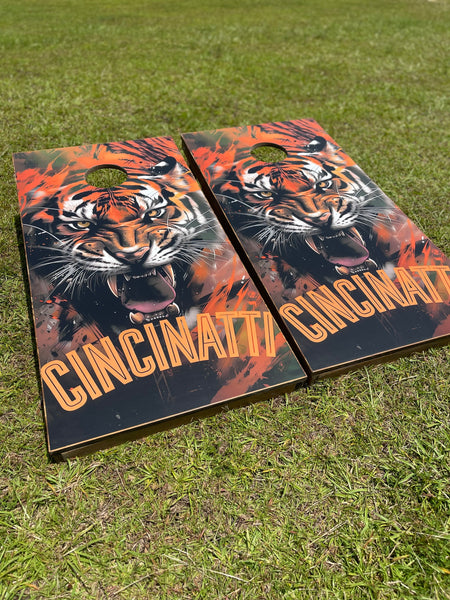 Cincinnati Cornhole Set With Bean Bags