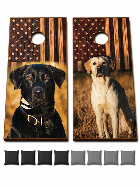 Custom Hunt Dog Cornhole Set With Bean Bags