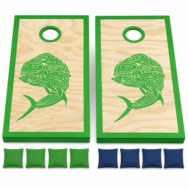 Mahi Mahi Cornhole Set With Bean Bags