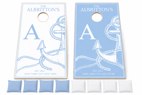 Anchor Wedding Cornhole Set With Bean Bags