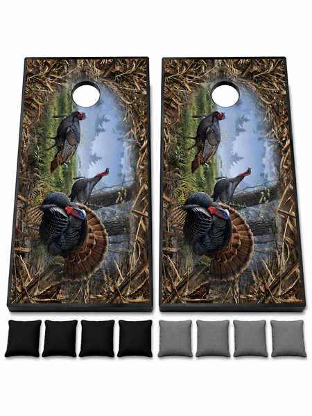 Turkey Hunting Cornhole Set With Bean Bags