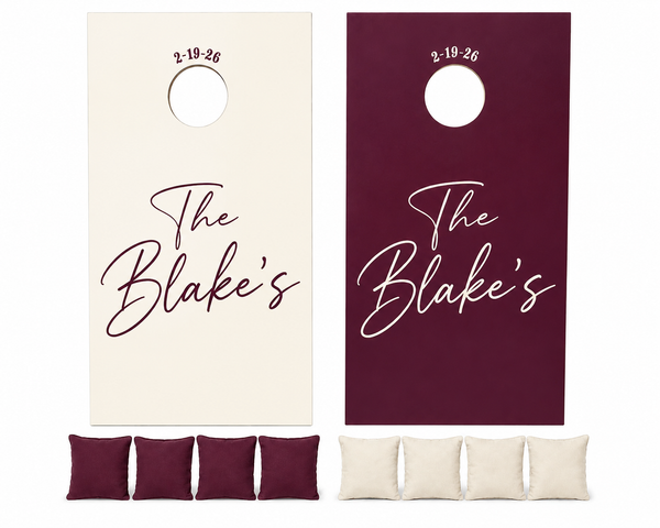 Wedding Guestbook Cornhole Set With Bean Bags