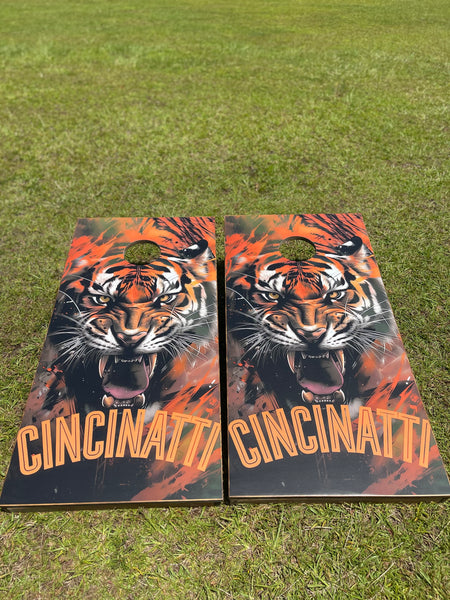 Cincinnati Cornhole Set With Bean Bags