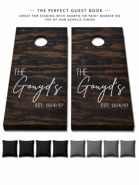 Wedding Cornhole Set With Bean Bags