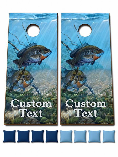 Bluegill (customization optional) Cornhole Set With Bean Bags