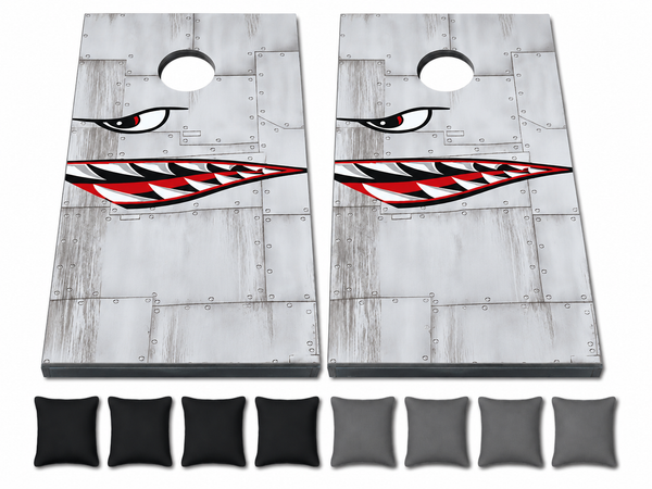 War plane Cornhole Set With Bean Bags