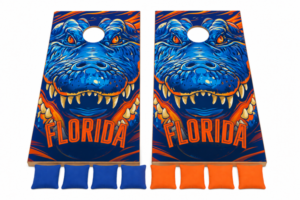 Gators Cornhole Set With Bean Bags