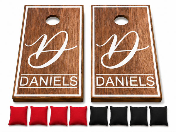 Custom Wedding Cornhole Set With Bean Bags
