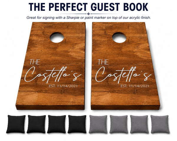 Guestbook Cornhole Set With Bean Bags