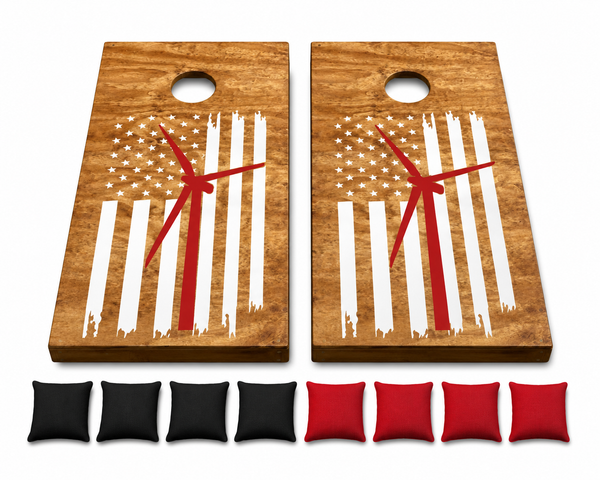 Turbine Flag Cornhole Set With Bean Bags