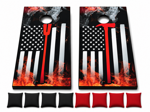 Firefighter Cornhole Set With Bean Bags