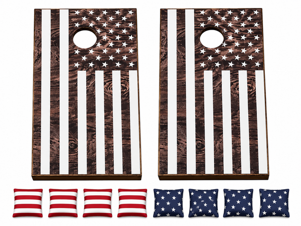 American Flag Cornhole Set With Bean Bags