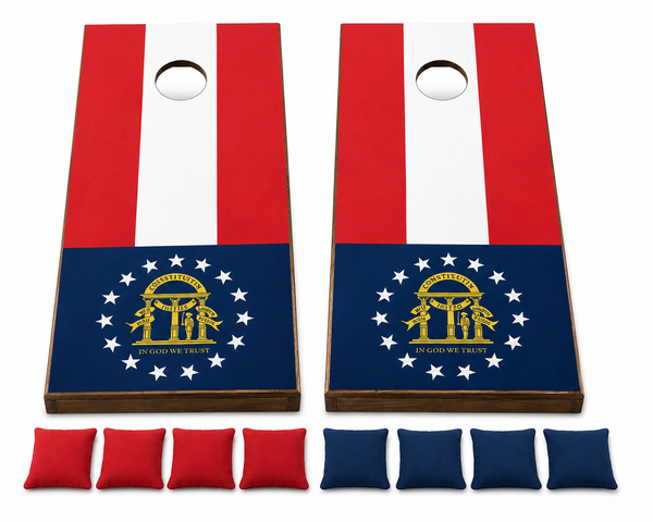 Georgia Flag Cornhole Set With Bean Bags