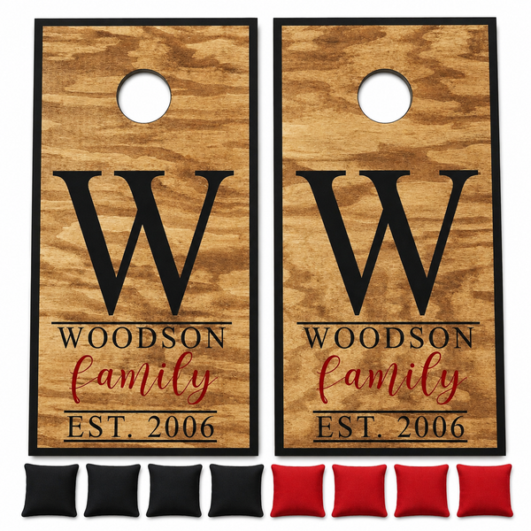 Custom Cornhole Set With Bean Bags